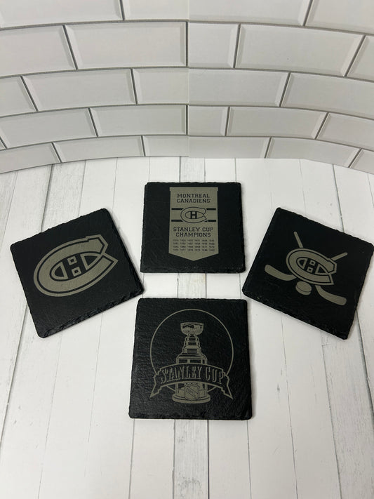 Slate Coasters Montreal Canadians