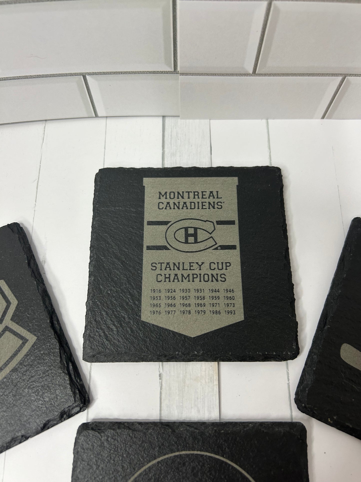 Slate Coasters Montreal Canadians