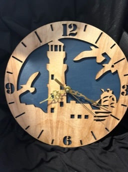 Wall Clock Lighthouse