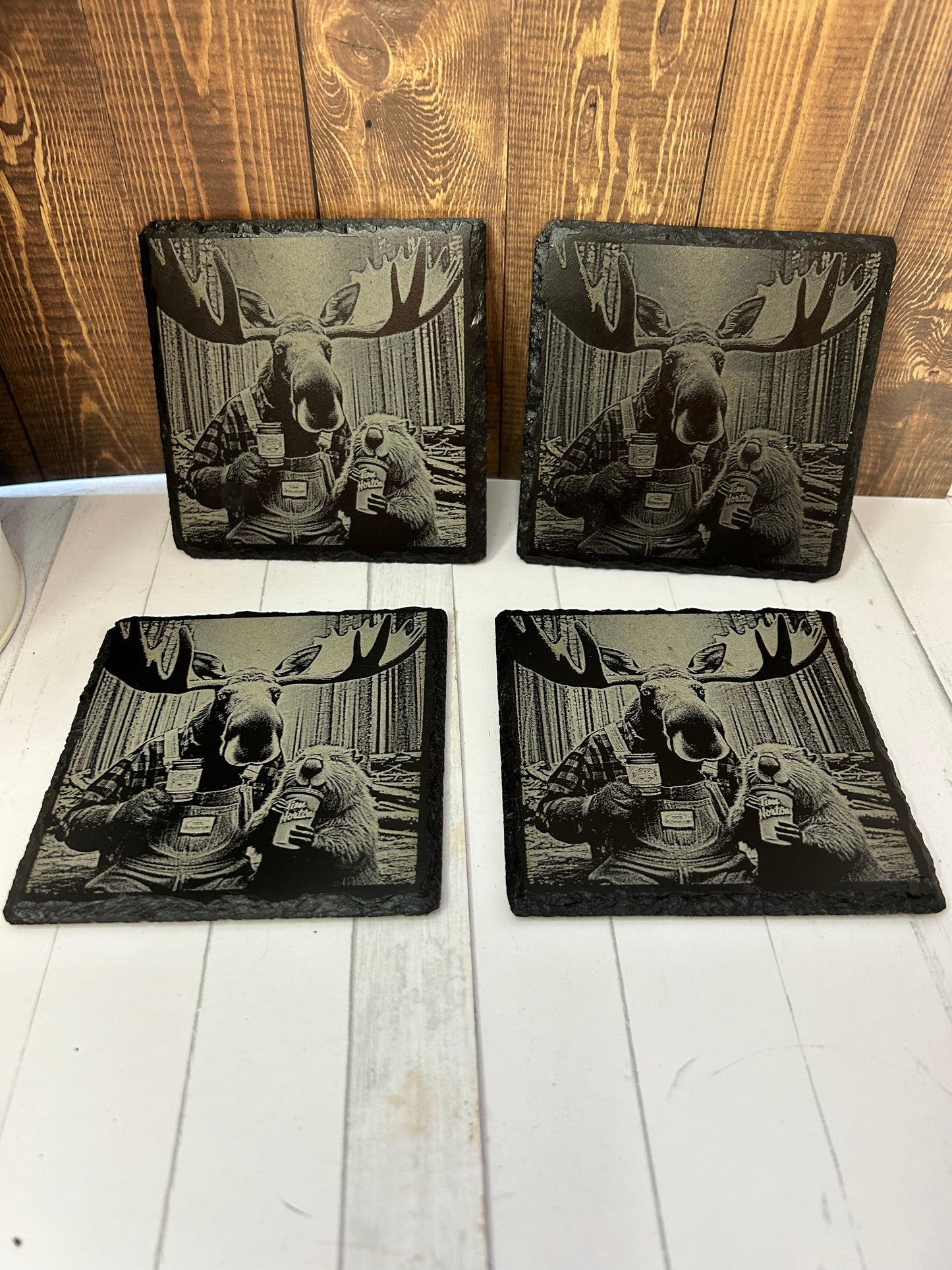 Funny Slate Coaster Set