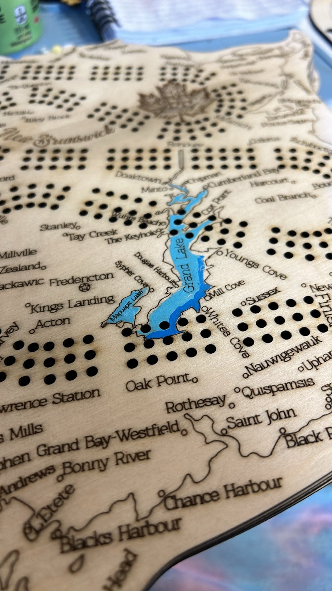 Province shaped Cribbage Board